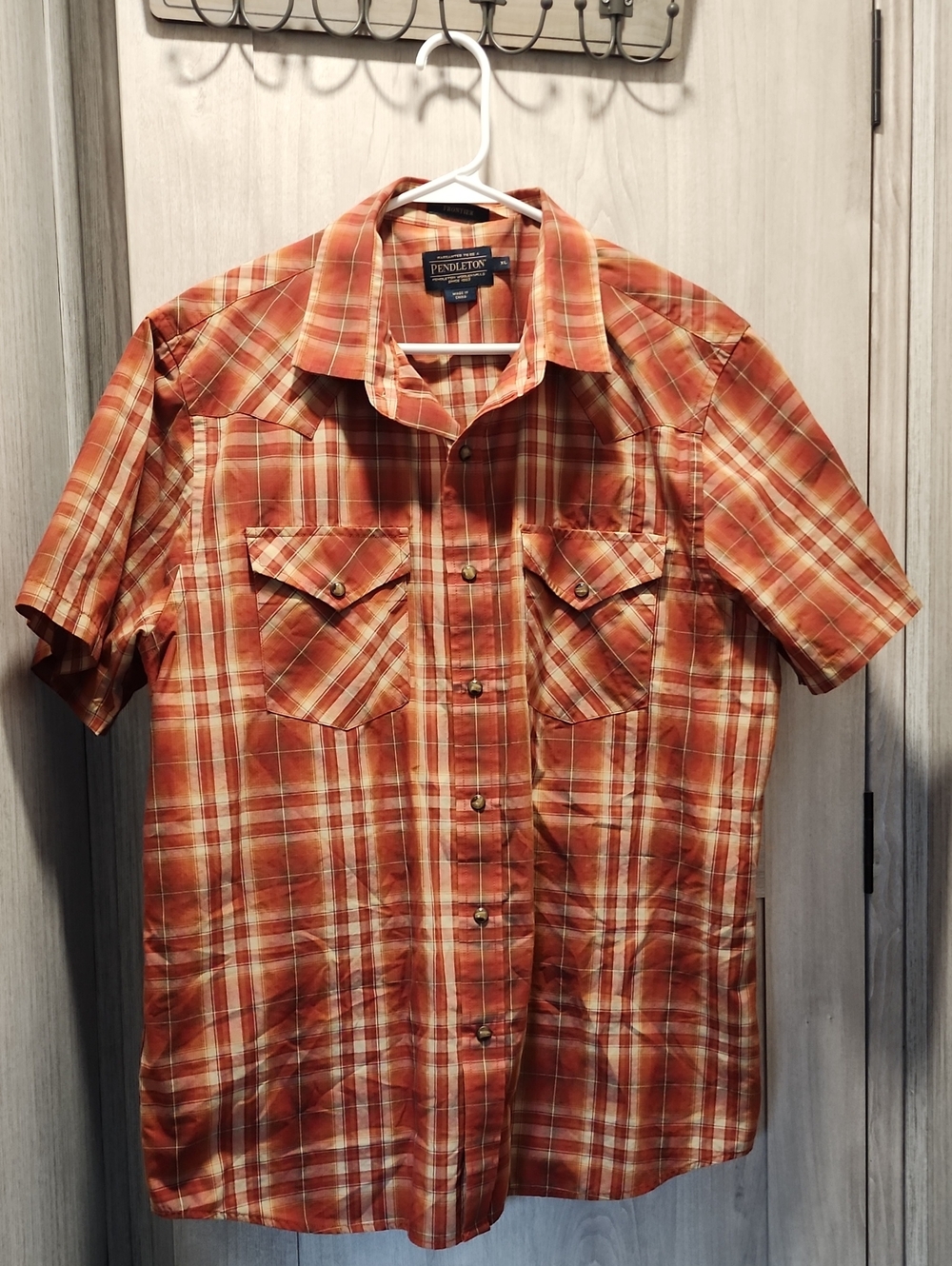 Pendleton Frontier Men's Plaid Snap Button Shirt – XL